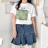 チェックボックスロゴプリント半袖Tシャツ | SL2262007 | グリーン