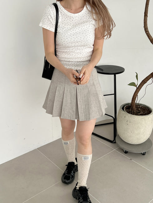 小花柄レースネックTシャツ | SL2252614 | ホワイト