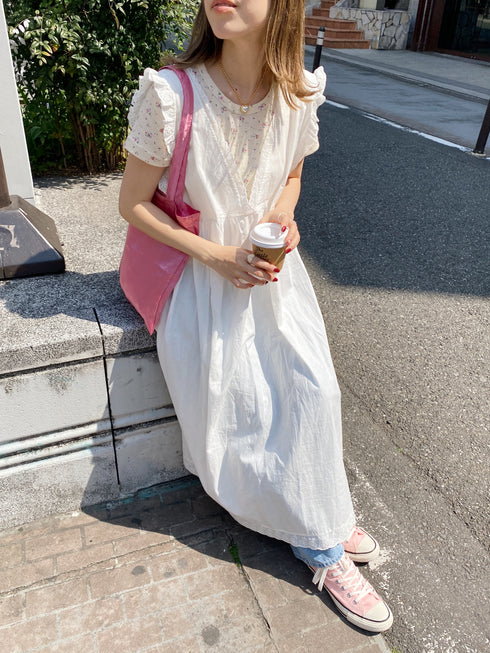 レトロフラワーワッフルTシャツ | SL2231719 | クリーム