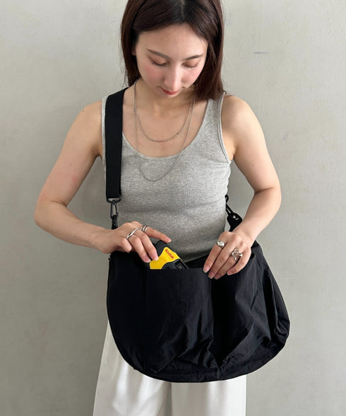 【A4収納可】2WAYナイロンショルダーバッグ トートバッグ ポケット多数 トラベル/通勤/通学/ワンマイル/マザーズバッグ | MD1265056 | ブラック