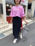 Heart embroidery T | SL2222770 | ピンク