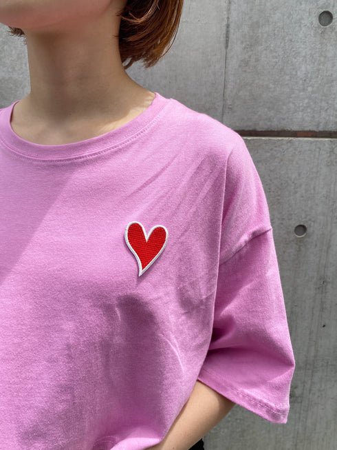 Heart embroidery T | SL2222770 | ピンク