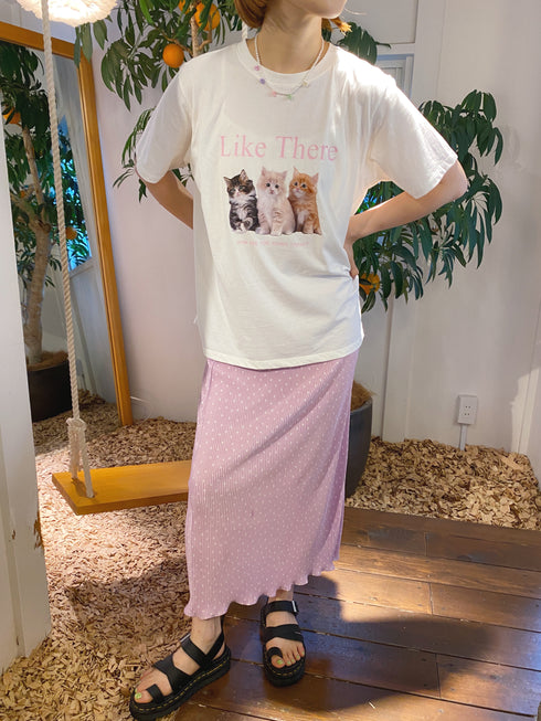 ドットプリーツロングスカート | SL2222789 | ピンク