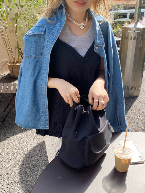 フリルチュニックキャミソール | SL2231647 | ブラック