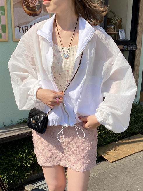 volume nylon jacket | SL2231657 | ホワイト