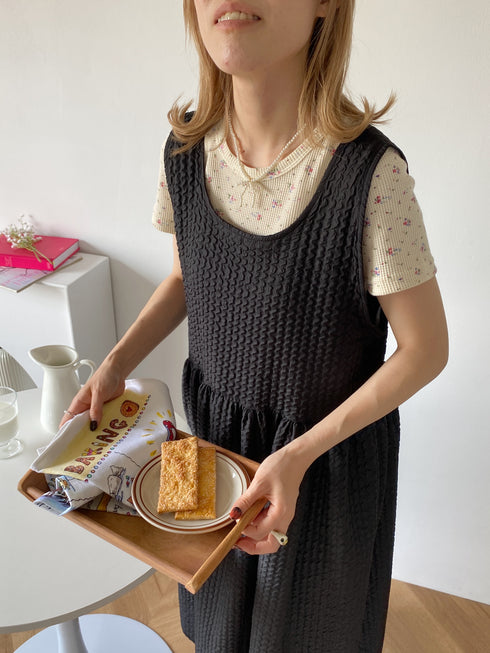 レトロフラワーワッフルTシャツ | SL2231719 | クリーム