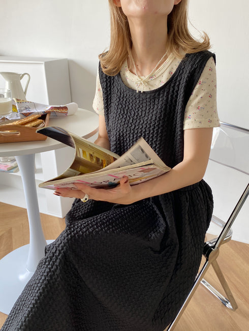 レトロフラワーワッフルTシャツ | SL2231719 | クリーム