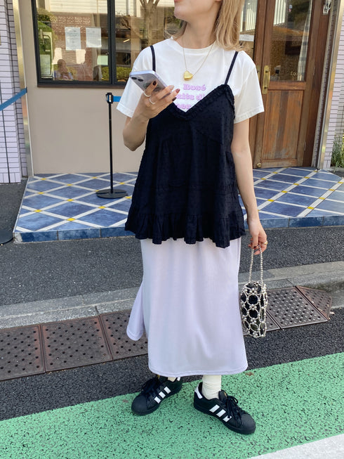 フリルチュニックキャミソール | SL2231647 | ブラック