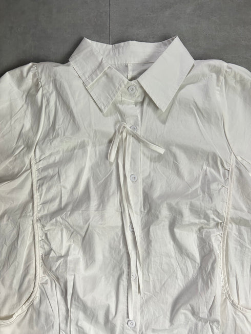 リボンシャツミニワンピース | AN2233305 | ブラック