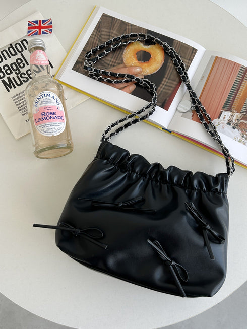 リボンチェーンバッグ | SL1233609 | ブラック