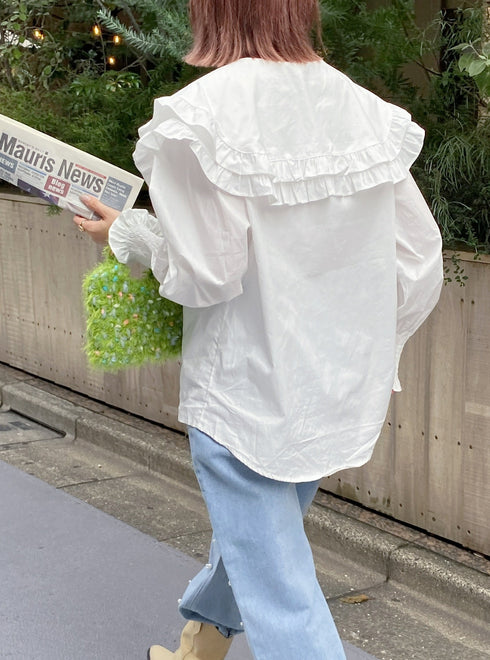 ダブルフリルカラーブラウス | SL2233670 | ホワイト