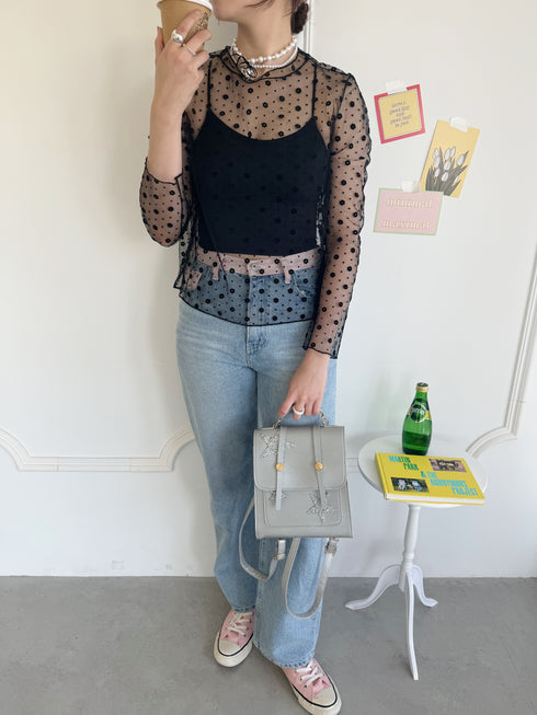 フラワーシアートップス | SL2234655 | ブラック