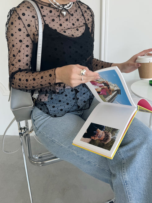 フラワーシアートップス | SL2234655 | ブラック