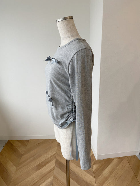 サイドドロストリボントップス | SL2241607 | ホワイト