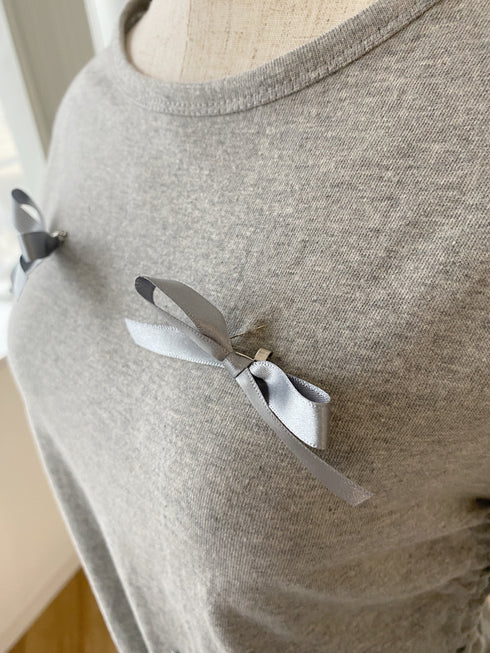 サイドドロストリボントップス | SL2241607 | ホワイト