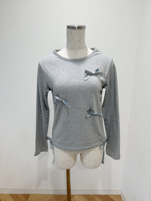 サイドドロストリボントップス | SL2241607 | グレー