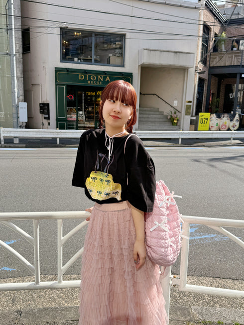 ribbon cake tee | SL2241601 | ブラック