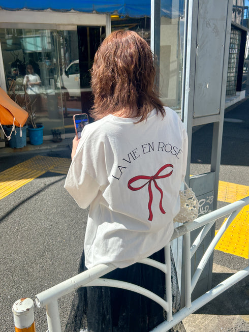 newバックリボンプリントTシャツ | SL2242606 | ホワイト