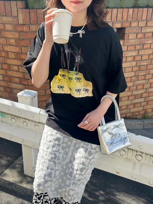 ribbon cake tee | SL2241601 | ブラック