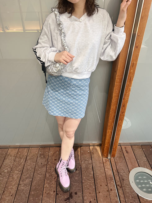 リボンデニムミニスカート | SL2241614 | ライトブルー