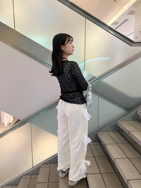 サイドレースリボンスウェットパンツ | SL2241612 | イエロー