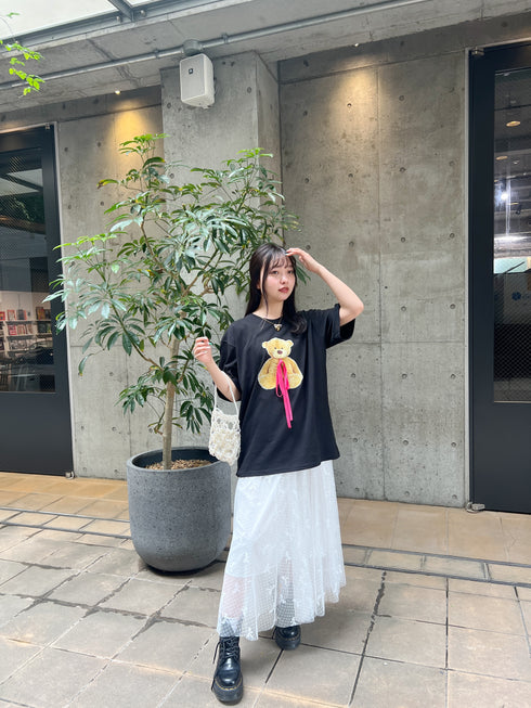 bear ribbon tee | SL2241617 | ブラック