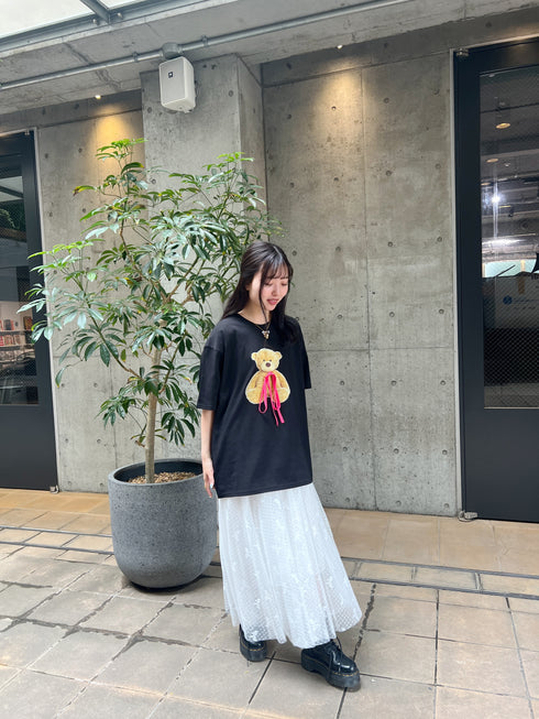 bear ribbon tee | SL2241617 | ブラック