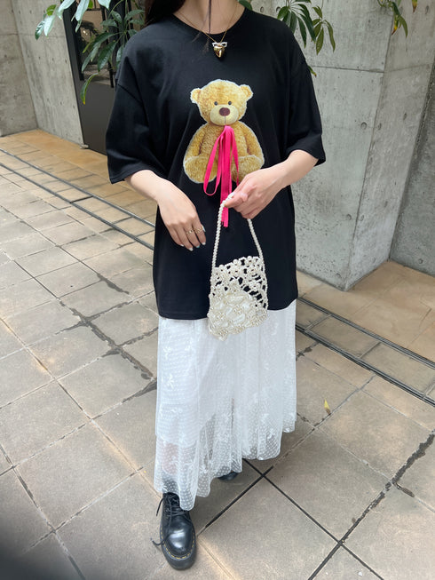 bear ribbon tee | SL2241617 | ブラック