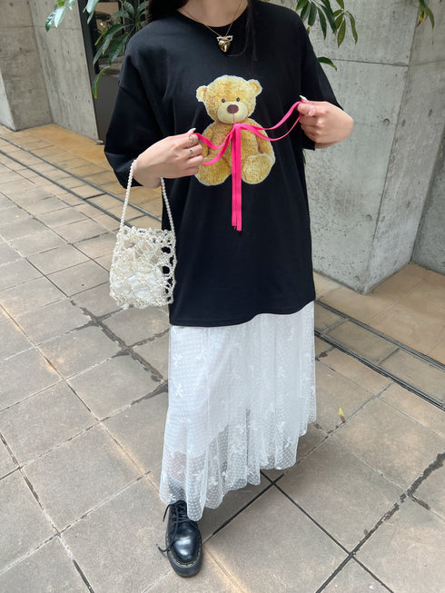 bear ribbon tee | SL2241617 | ブラック