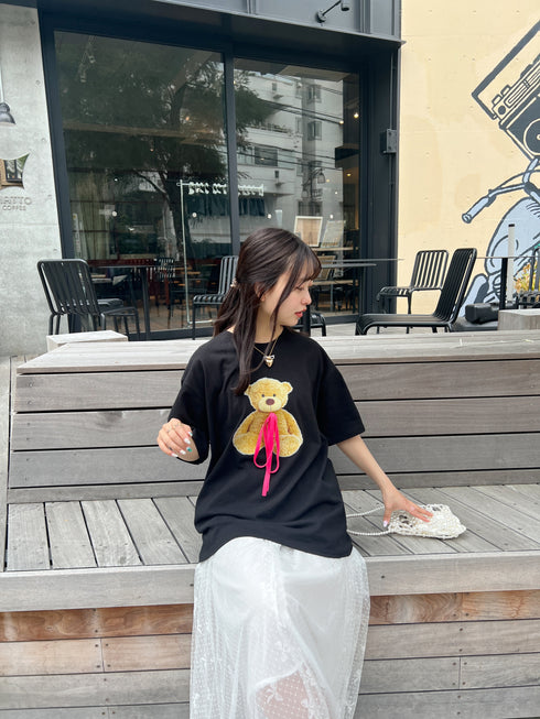 bear ribbon tee | SL2241617 | ブラック