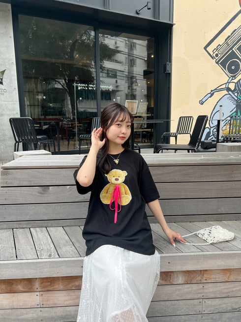 bear ribbon tee | SL2241617 | ブラック