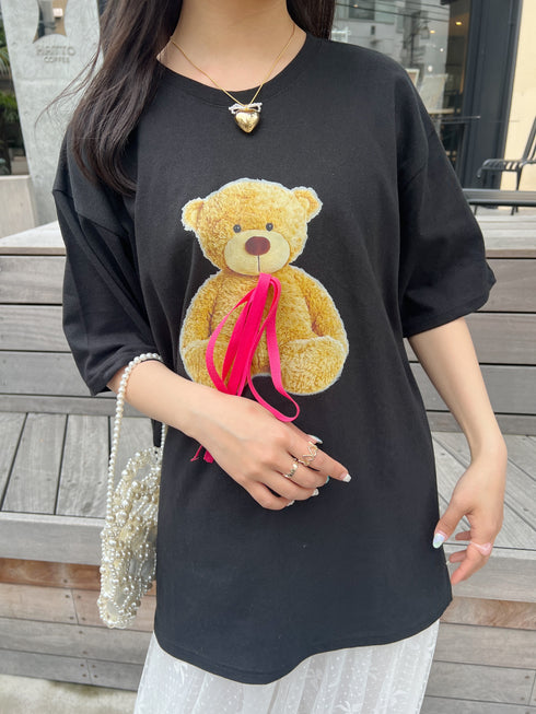 bear ribbon tee | SL2241617 | ブラック