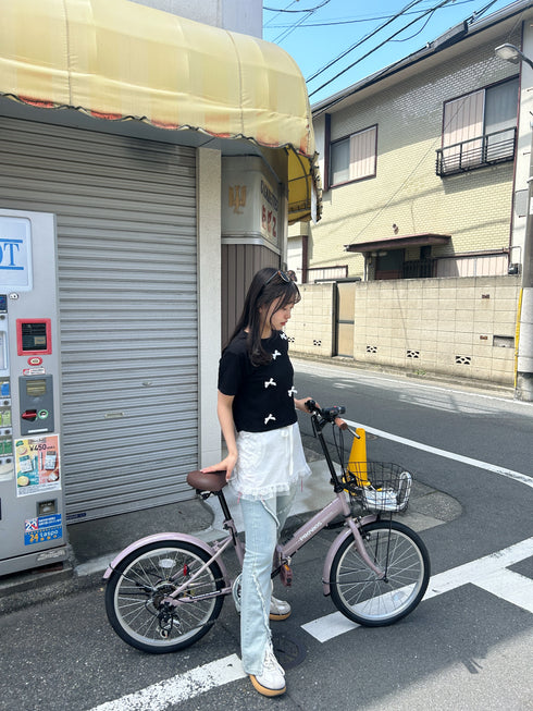 リボンクロップドTシャツ | SL2241603 | ブラック