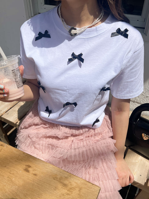 リボンクロップドTシャツ | SL2241603 | ホワイト