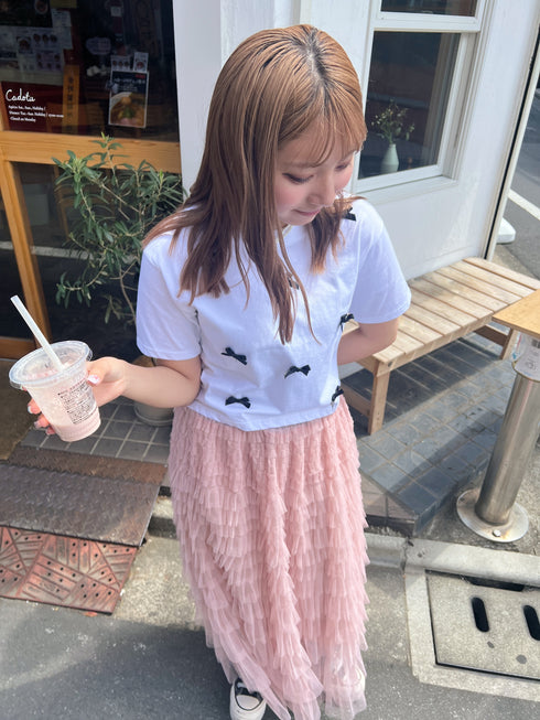 リボンクロップドTシャツ | SL2241603 | ホワイト