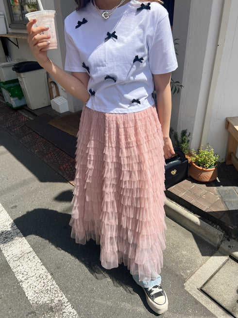 リボンクロップドTシャツ | SL2241603 | ホワイト