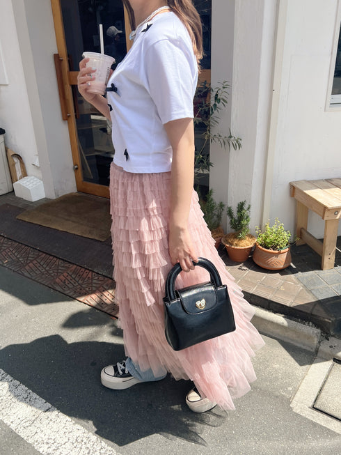 リボンクロップドTシャツ | SL2241603 | ホワイト