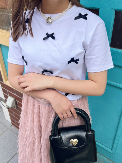 リボンクロップドTシャツ | SL2241603 | ホワイト