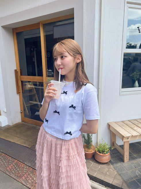 リボンクロップドTシャツ | SL2241603 | ホワイト