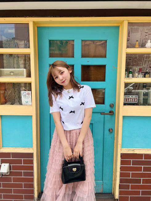 リボンクロップドTシャツ | SL2241603 | ホワイト