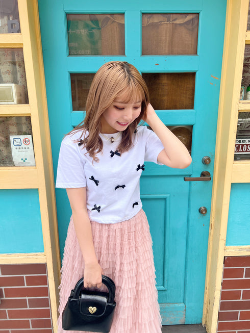 リボンクロップドTシャツ | SL2241603 | ホワイト