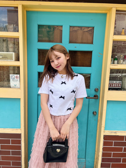 リボンクロップドTシャツ | SL2241603 | ホワイト