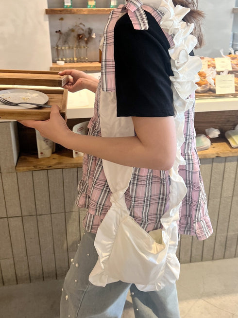 フリルギャザーショルダーバッグ | SL1241604 | ホワイト