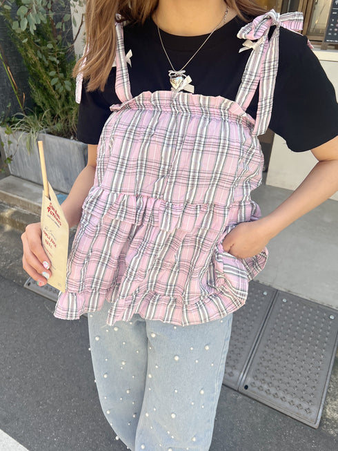 リボンクロップドTシャツ | SL2241603 | ブラック