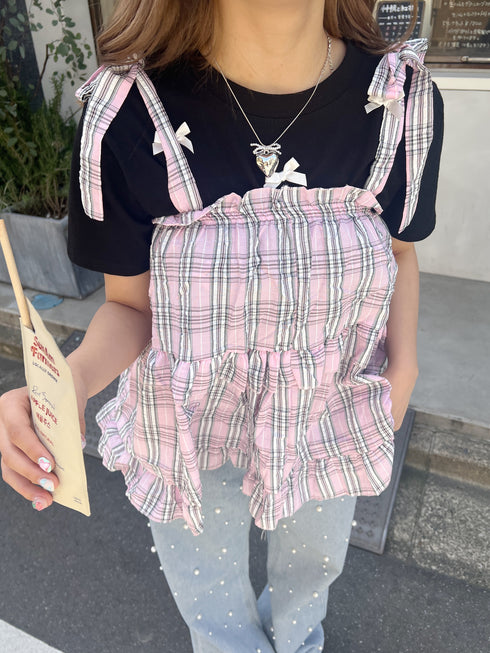 リボンクロップドTシャツ | SL2241603 | ブラック