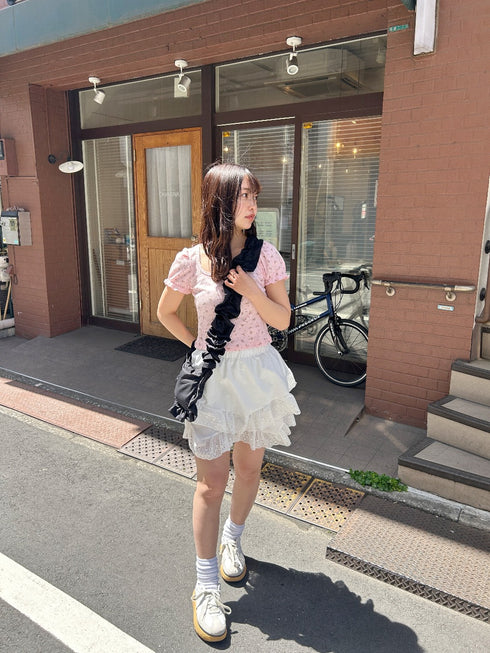 フリルギャザーショルダーバッグ | SL1241604 | ブラック