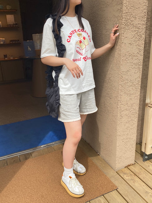 フリルギャザーショルダーバッグ | SL1241604 | ブラック