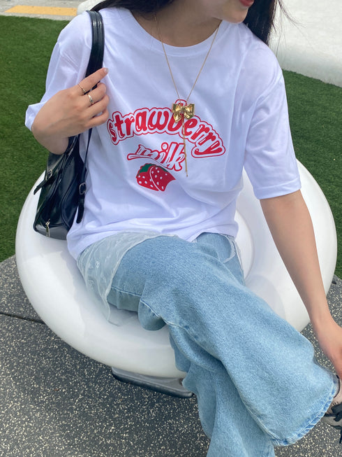 strawberry milk tee | SL2241658 | ホワイト