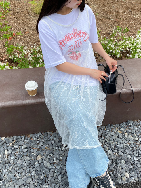 strawberry milk tee | SL2241658 | ホワイト