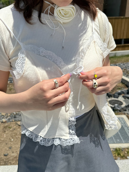 アンサンブルレーストップス | SL2241668 | アイボリー